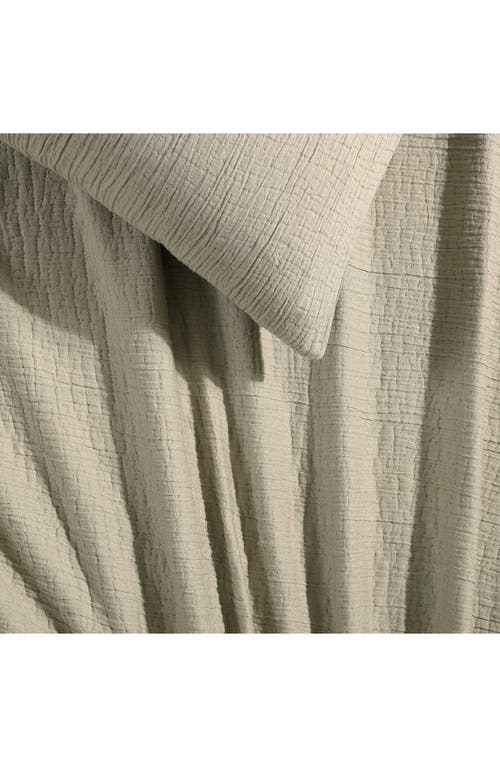 Calvin Klein Washed Textured Duvet Cover & Shams Set In Absinthe Green