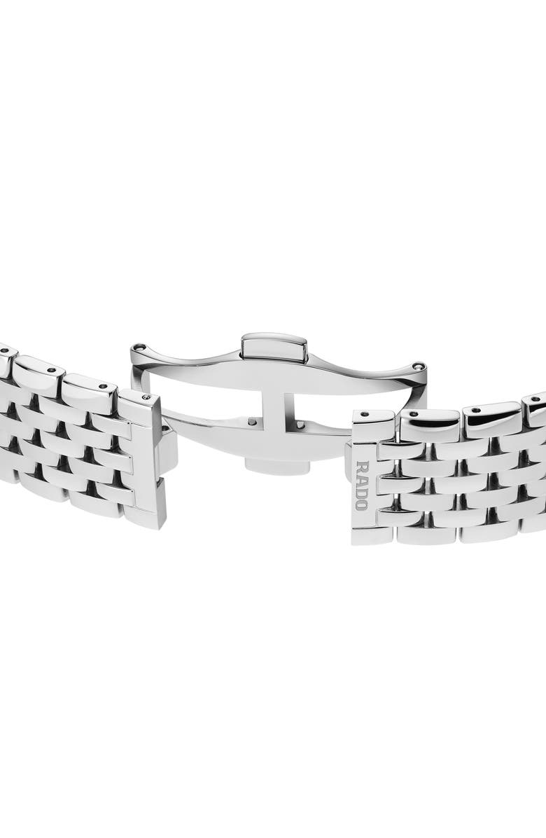 RADO Florence Diamond Bracelet Watch, 38mm, Alternate, color, Black