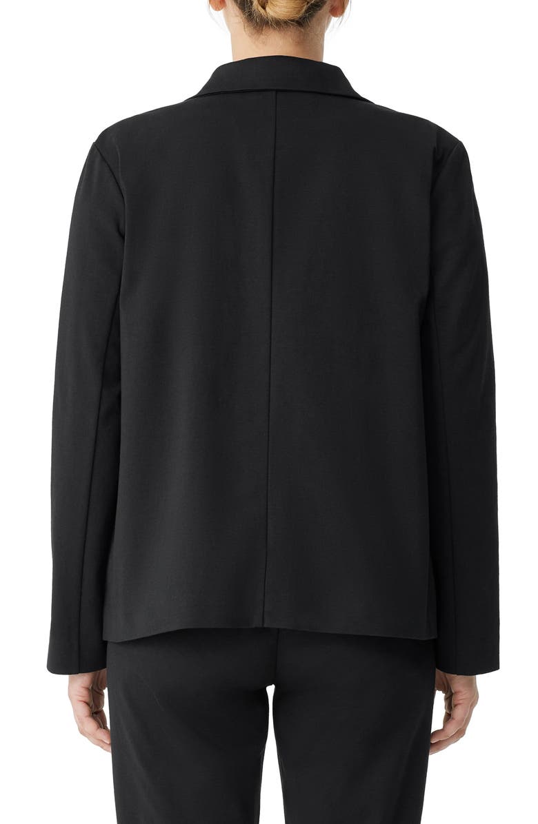 Eileen Fisher Organic Cotton Blend Blazer, Alternate, color, Black