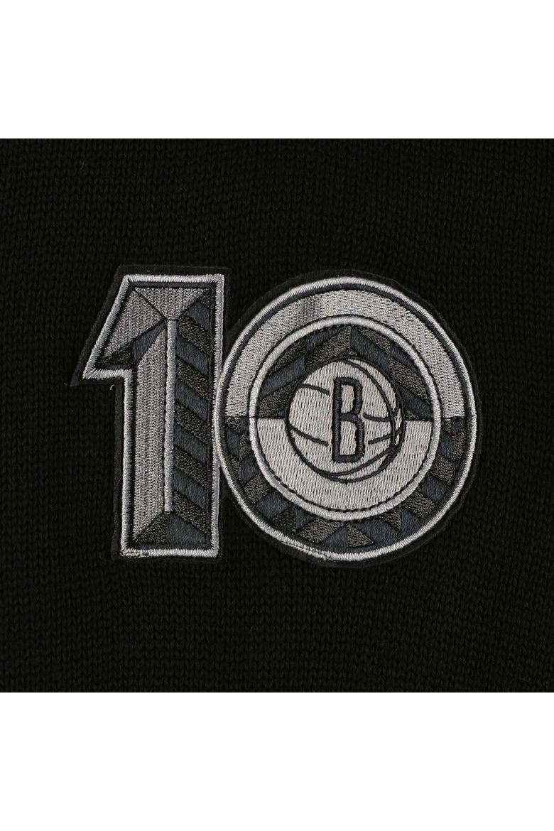 Men's AUTHMADE Black Brooklyn Nets 10th Anniversary Pullover Sweater, Alternate, color, Black