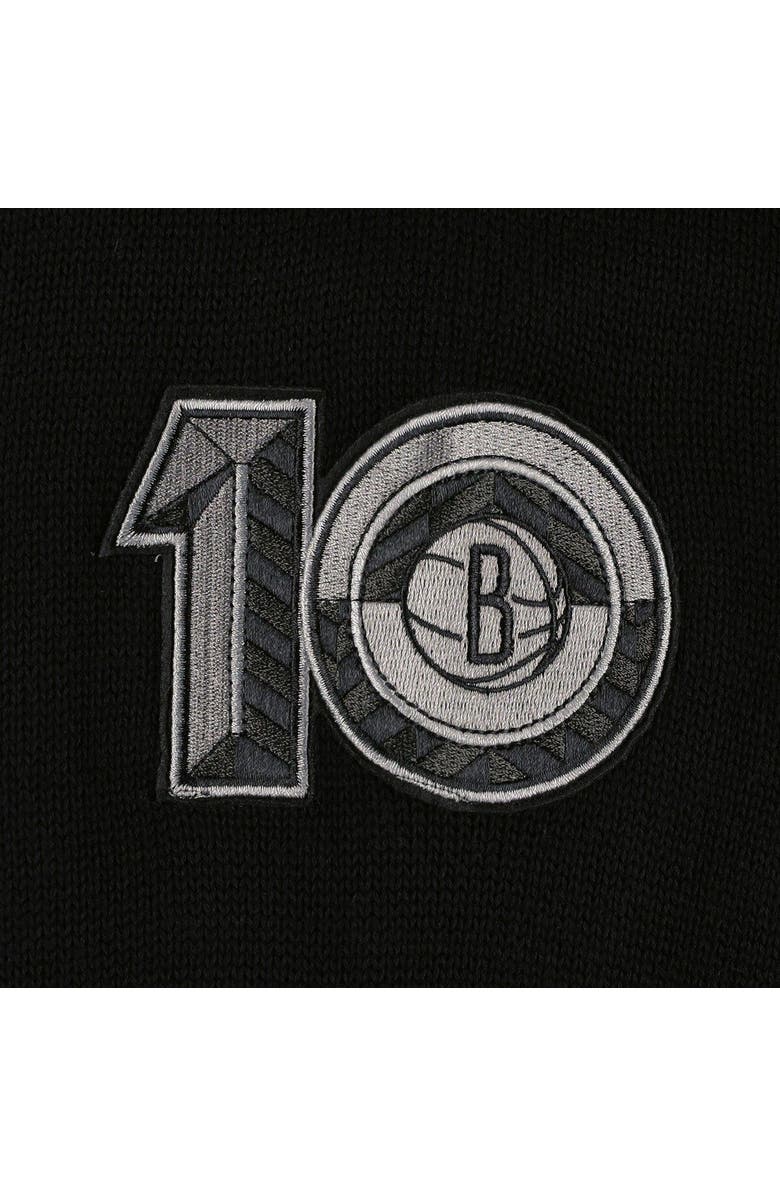 AUTHMADE Men's AUTHMADE Black Brooklyn Nets 10th Anniversary Pullover Sweater, Alternate, color, Black