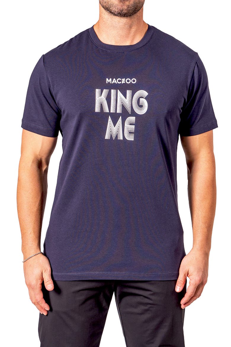 King Me Graphic T-Shirt, Main, color, BLUE