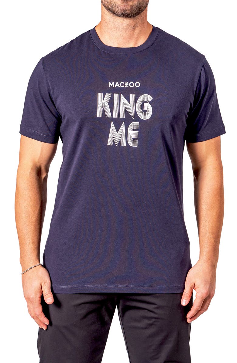 Maceoo King Me Graphic T-Shirt, Main, color, Blue