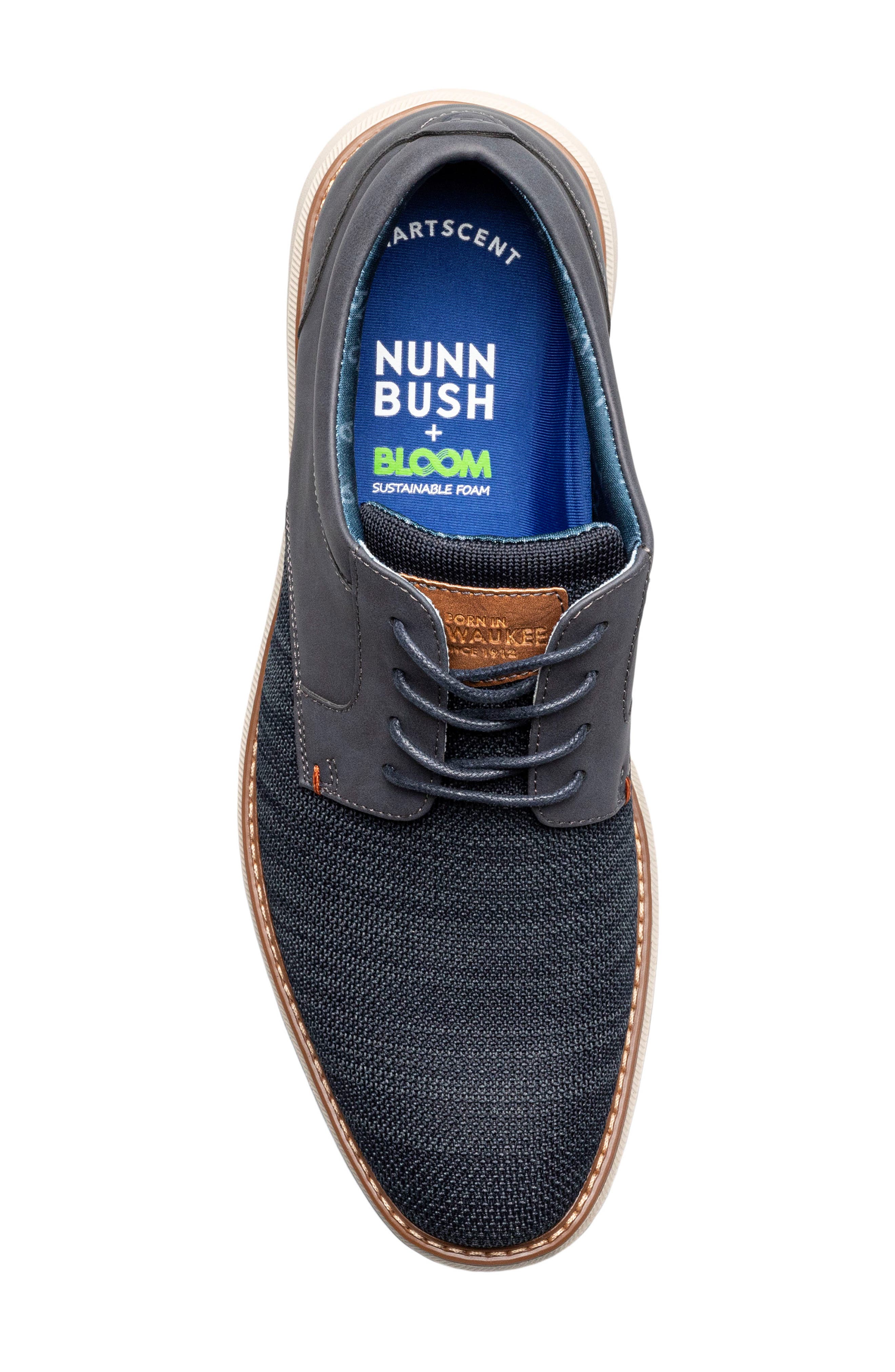 Chase Mixed Media Plain Toe Derby - Wide Width Available, Alternate, color, NAVY MULTI