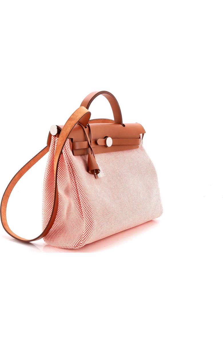 Pre-Owned Hermes Herbag Zip Criss Viking Toile and Leather 31, Alternate, color, Sanguine