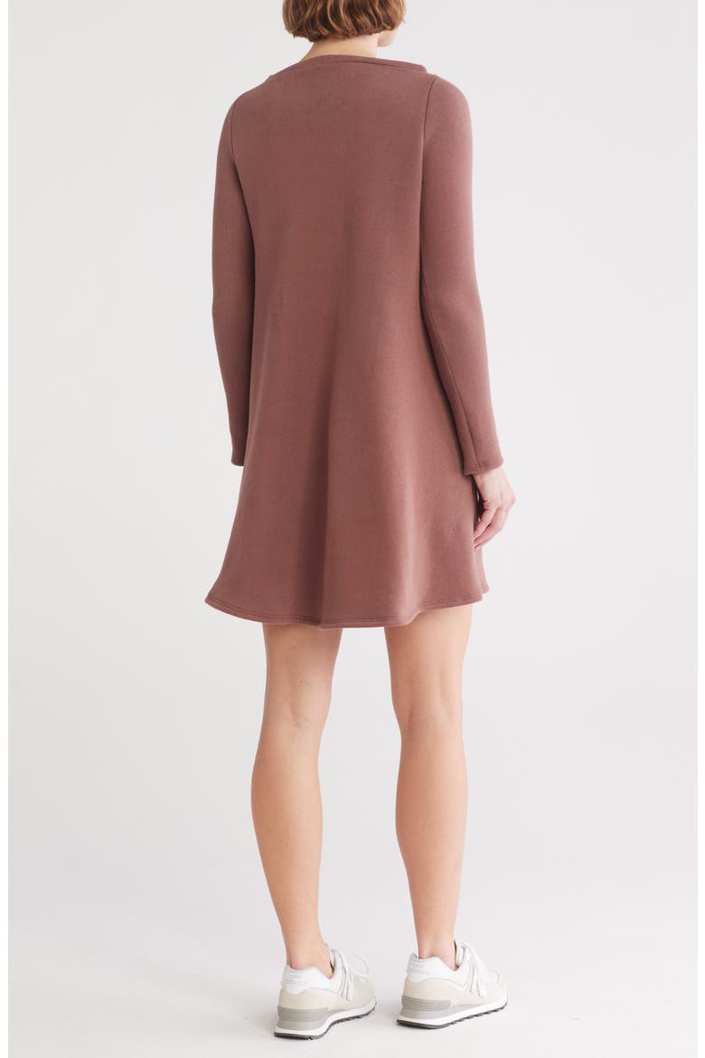 Long Sleeve Sweater Dress, Alternate, color, MILK CHOCOLATE FRENCH TERRY