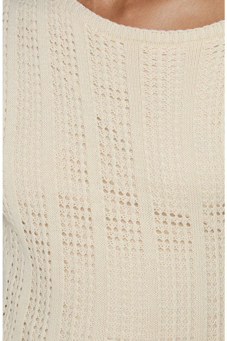 Break My Soul Cap Sleeve Pointelle Maxi Dress, Alternate, color, BEIGE