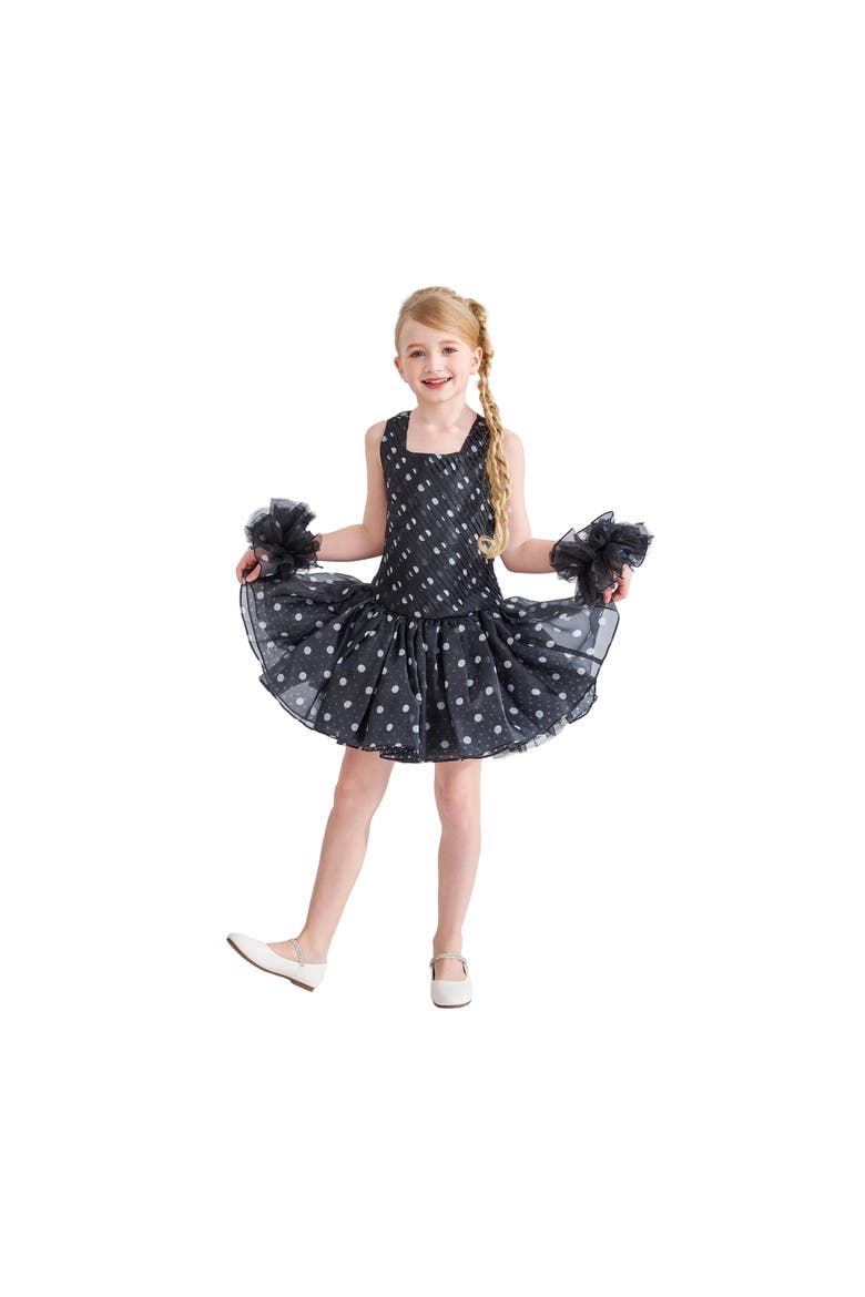Calivra Polka Dot Dress, Main, color, Black