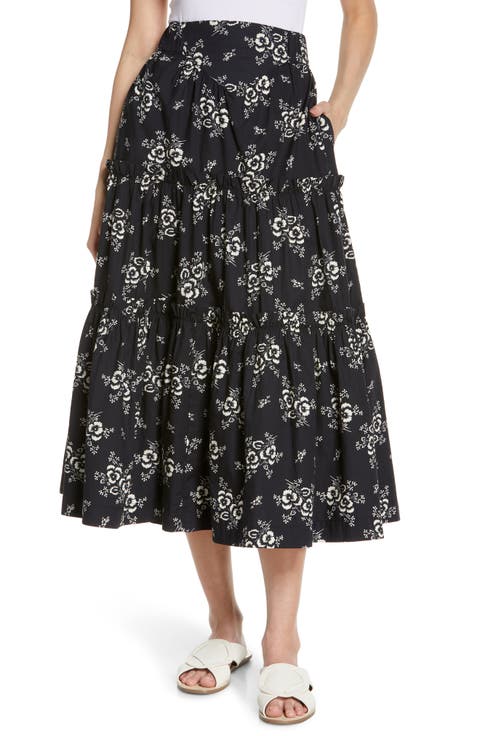 Alessia Print Tiered Skirt