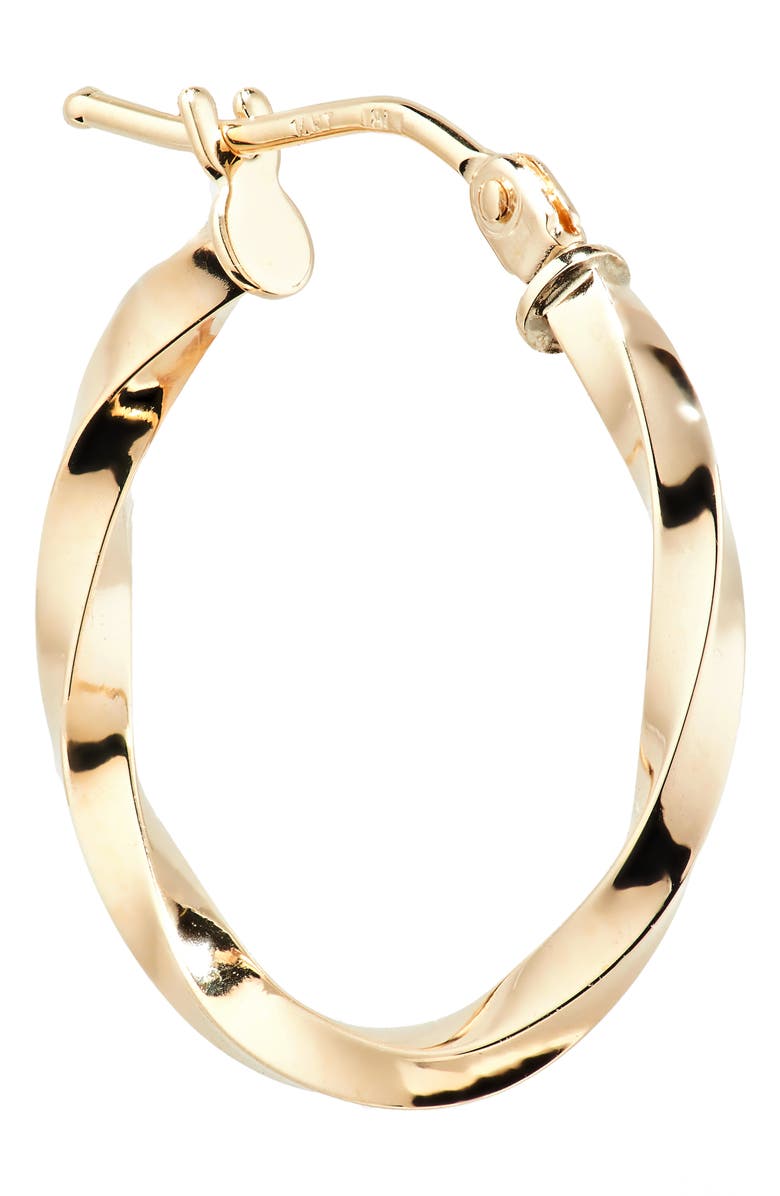 Bony Levy 14K Gold Twist Hoop Earrings, Alternate, color, 14K Yellow Gold
