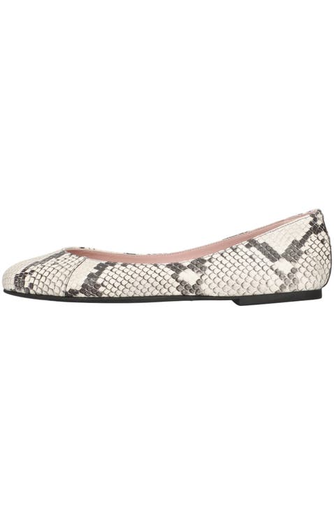 Round Toe Snake Naked Ballet Flat