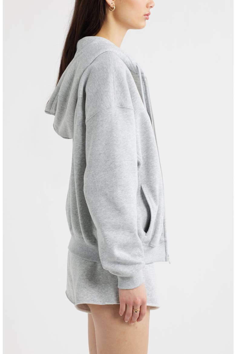 Bubble Zip Hoodie, Alternate, color, GREY SOFT HEATHER