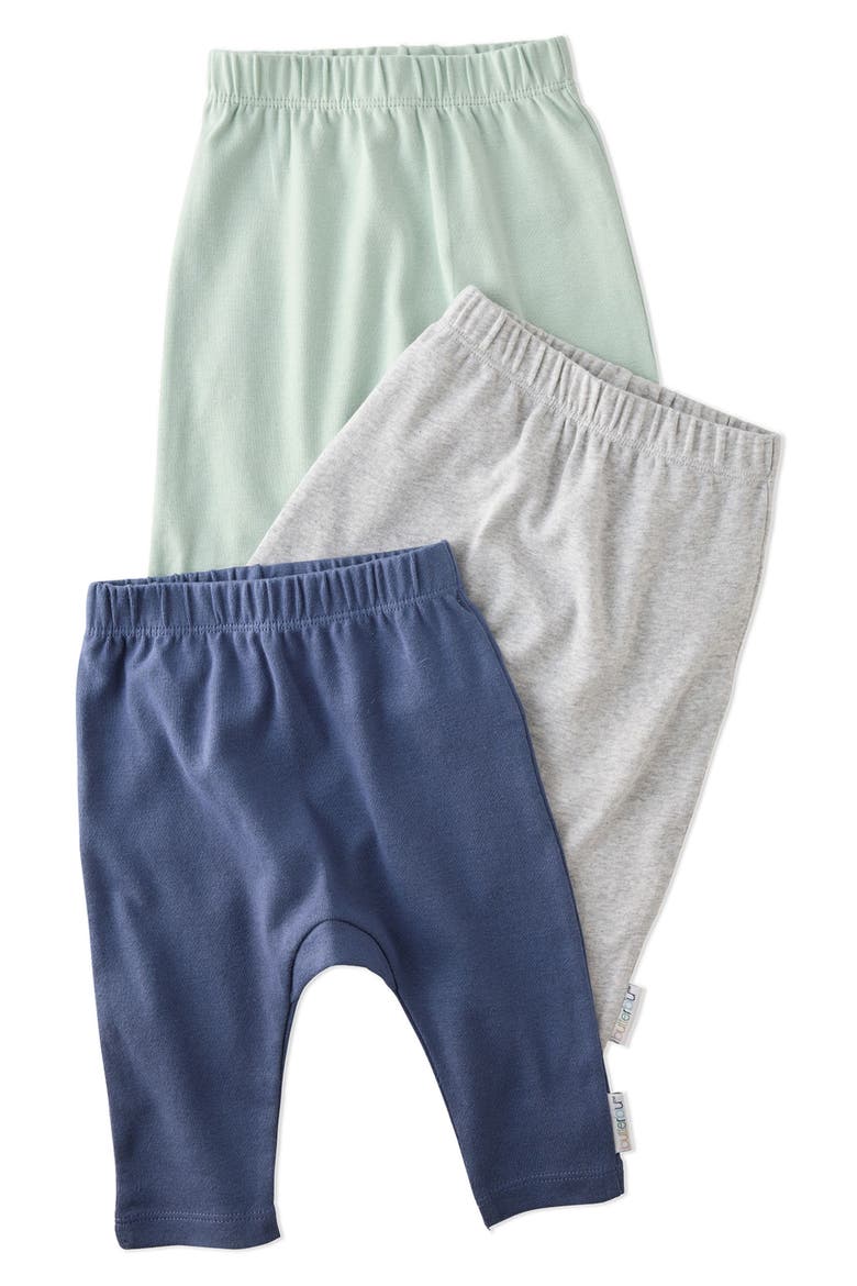 Harlowe Organic Cotton Assorted 3-Pack Harem Pants, Main, color, FROST