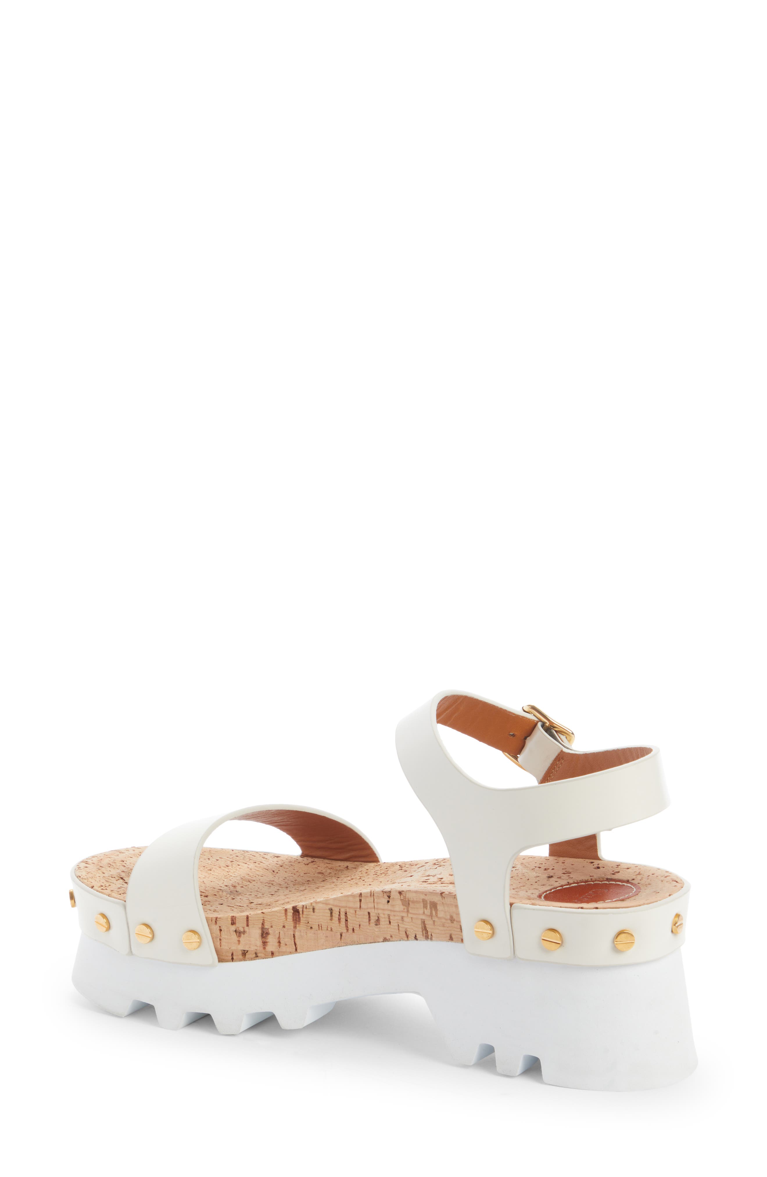 Owena Quarter Strap Platform Sandal, Alternate, color, CLOUDY WHITE