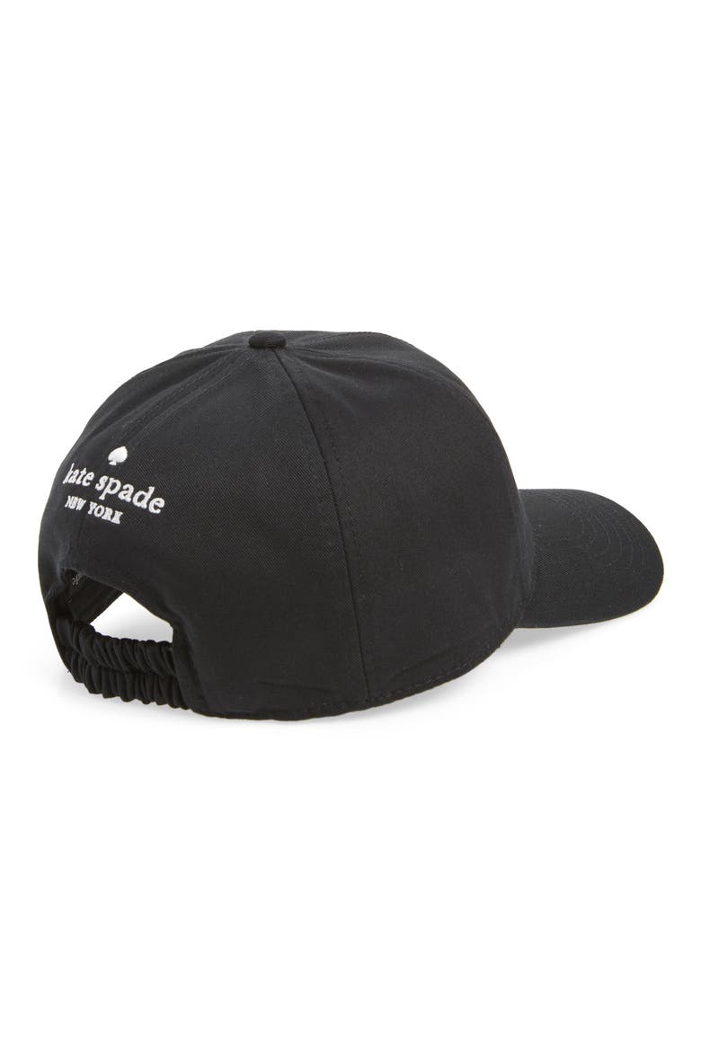 spade logo embroidered baseball cap, Alternate, color, BLACK