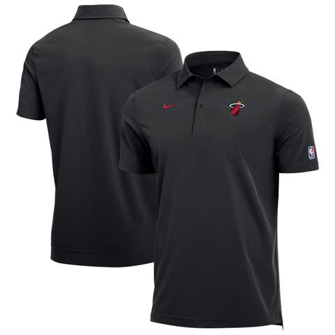 Men's Nike  Black Miami Heat 2025/26 Authentic Dri-FIT Coaches Polo