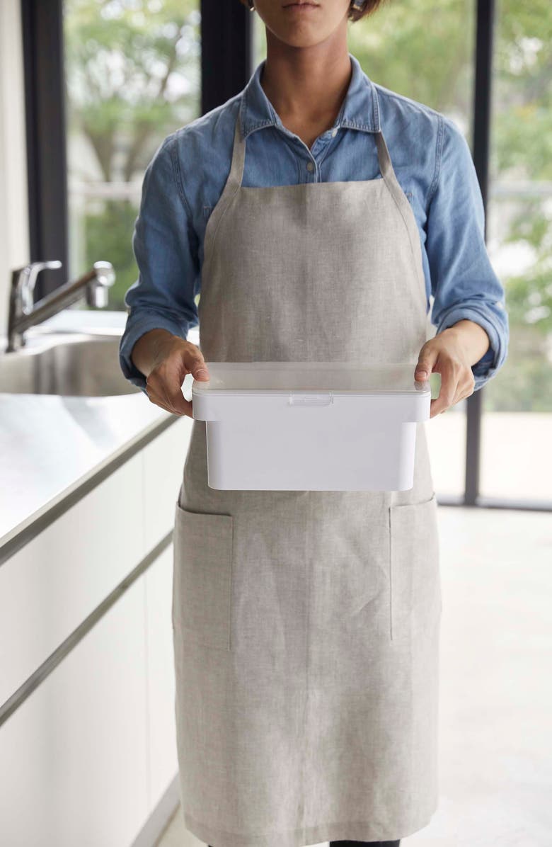 Yamazaki Small Airtight Pet Food Storage Container, Alternate, color, White