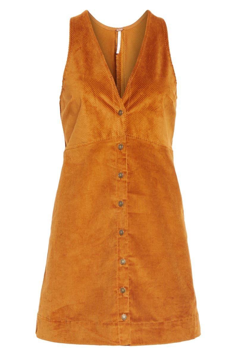Free People Rolling Thunder Corduroy Minidress, Alternate, color,
