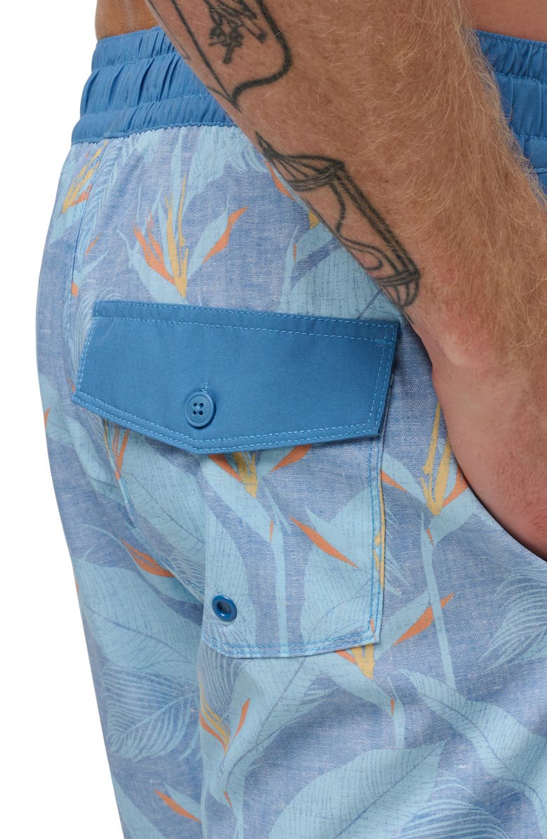 TravisMathew Lava Tunnels Swim Trunks, Alternate, color, Heather Quiet Harbor