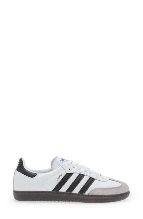 Adidas Originals Womens Silver Metallic Black Gu Samba Og Logo-print Metallic-leather Low-top Trainers Eur 36 / 3 Uk In White