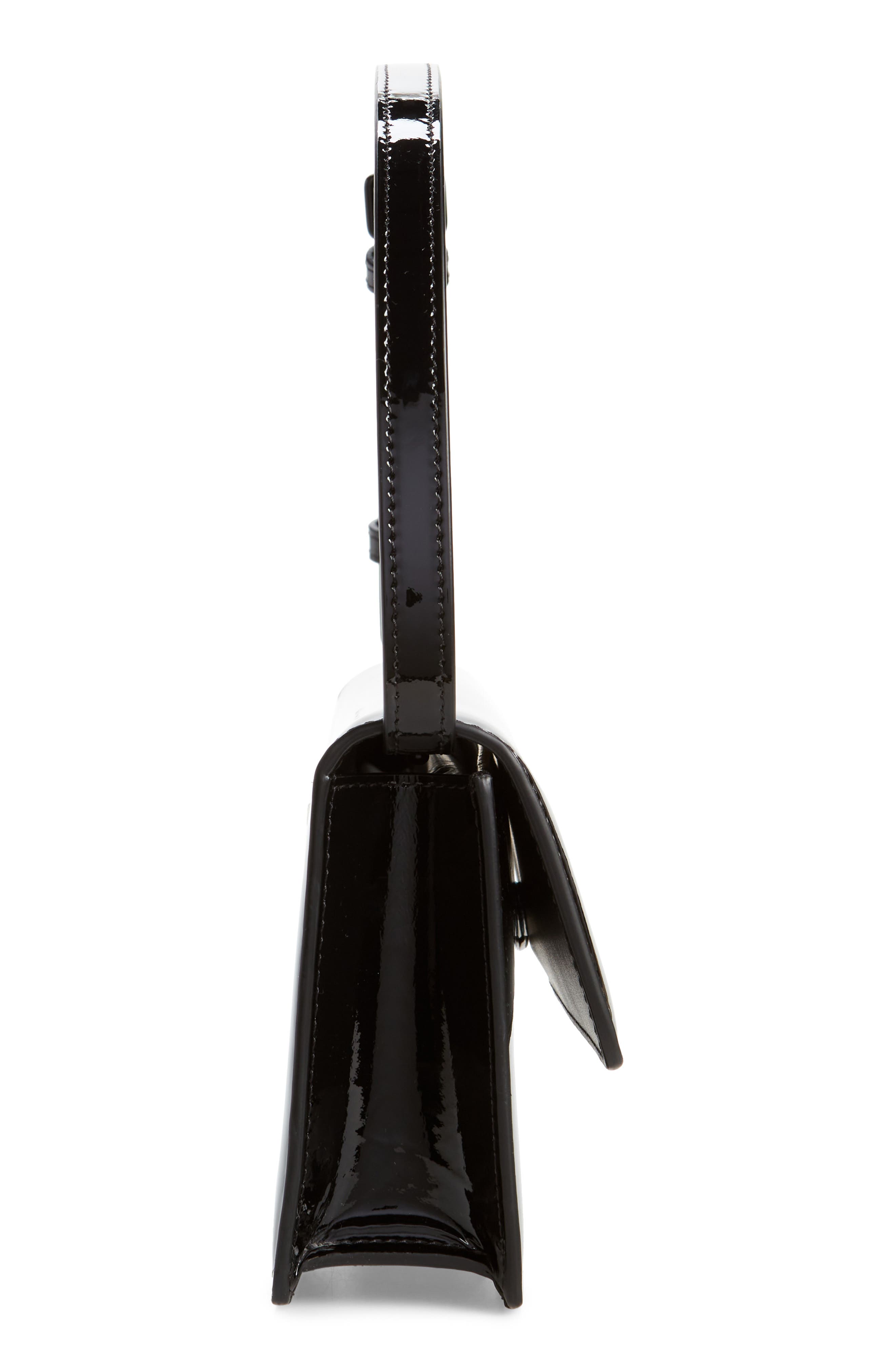 Off-White Jitney 1.0 Patent Leather Shoulder Bag, Alternate, color, 