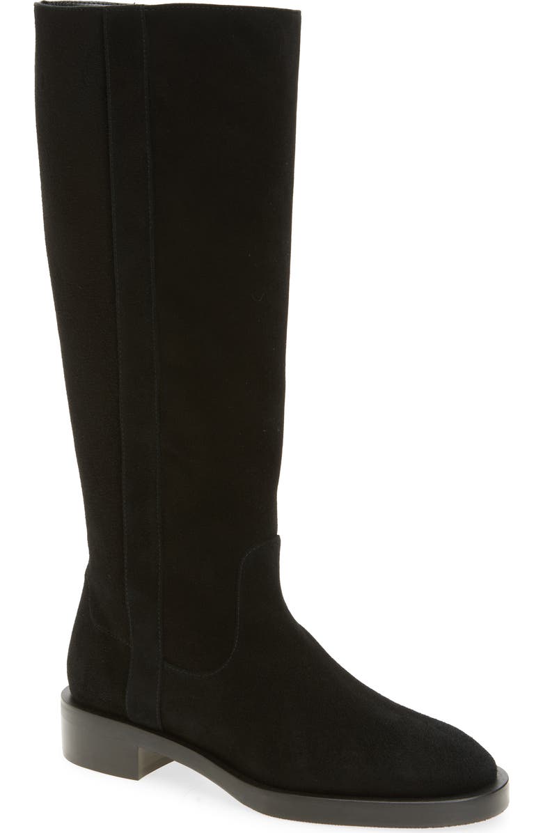 Stuart Weitzman Lenora Knee High Boot, Main, color, Black Suede
