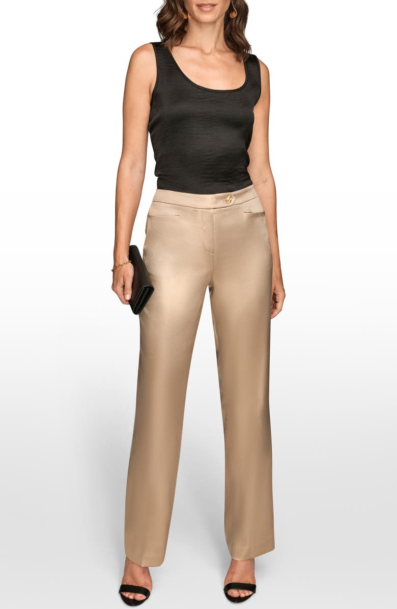 Donna Karan New York Straight Leg Satin Pants, Alternate, color,