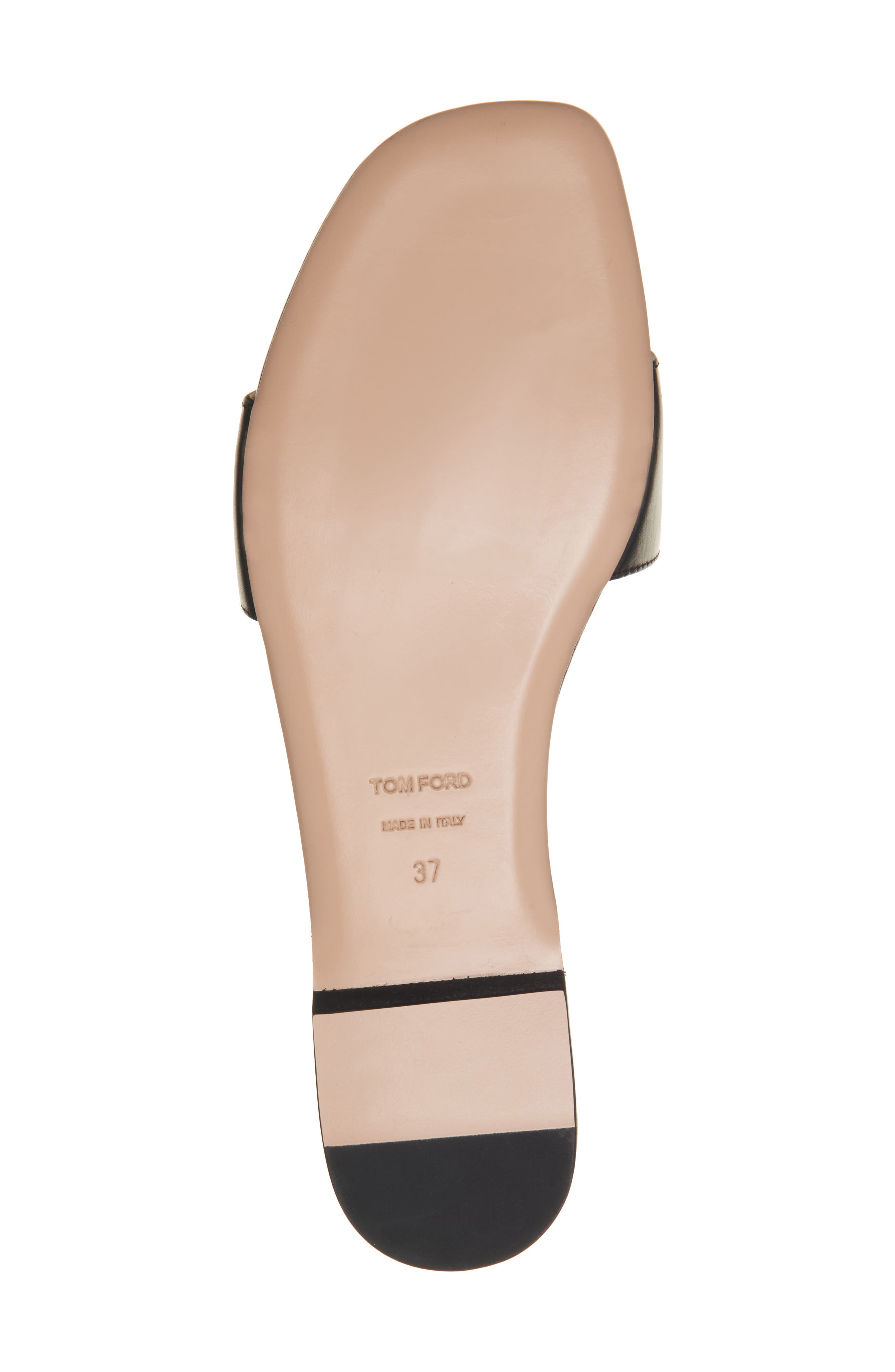 TOM FORD Padlock Slide Sandal, Alternate, color, 1N001 Black