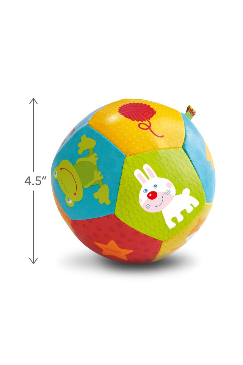 Baby Ball Animal Friends 4.5" for Babies 6 Months and Up, Alternate, color, Multi