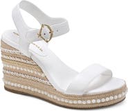 KARL LAGERFELD PARIS Calzona Embellished Espadrille Wedge Sandal
