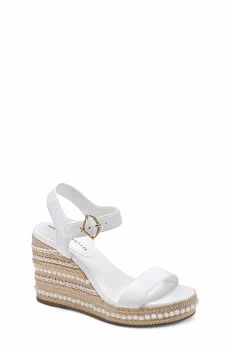 KARL LAGERFELD PARIS Calzona Embellished Espadrille Wedge Sandal