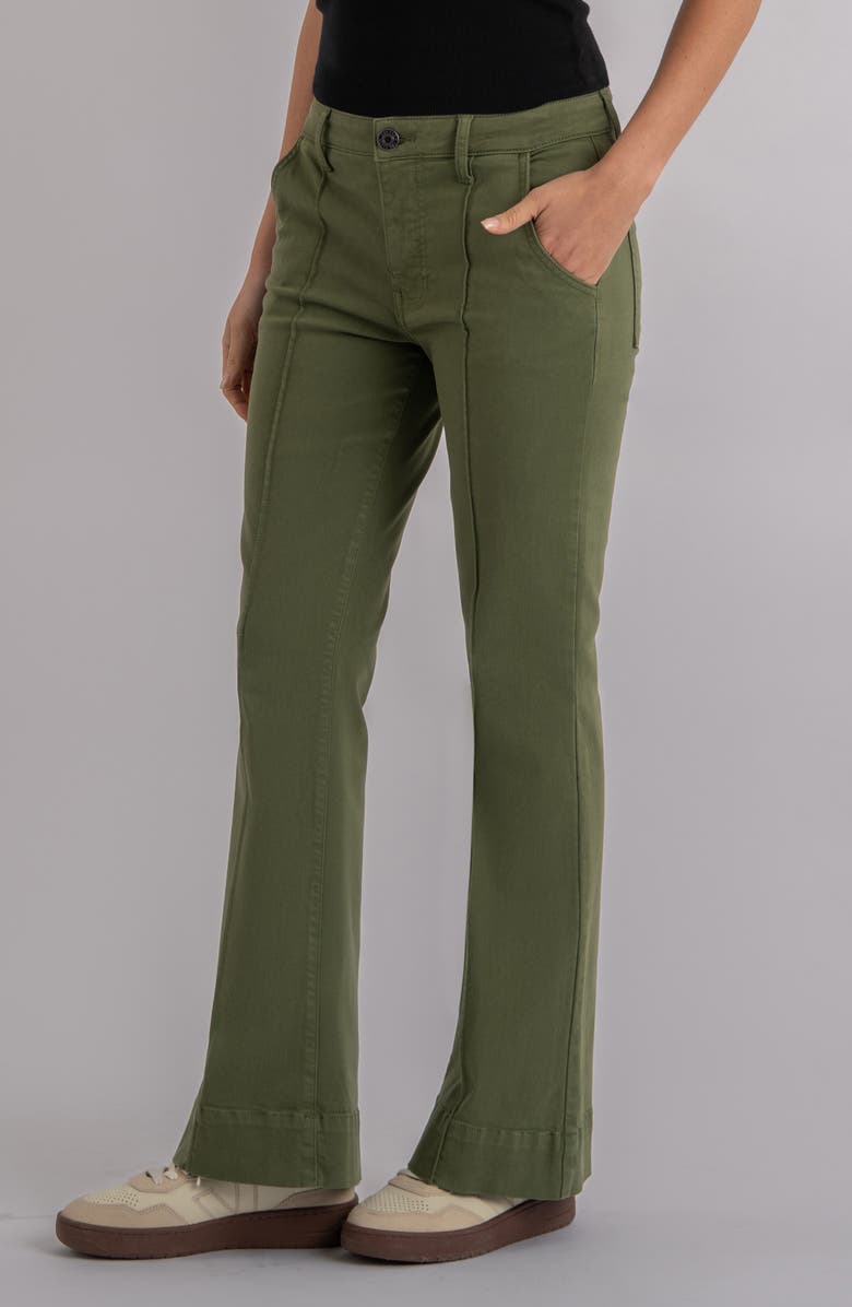 KUT from the Kloth Stella High Waist Flare Pants, Alternate, color, Dill