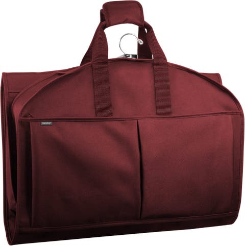 48" Deluxe Tri-Fold Travel Garment Bag with three pockets
