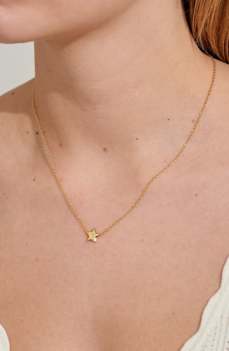 A Littles & Co Christmas Gift Box 'Happy Holidays' Necklace in Gold-Tone Plating, Alternate, color, Metallic Gold