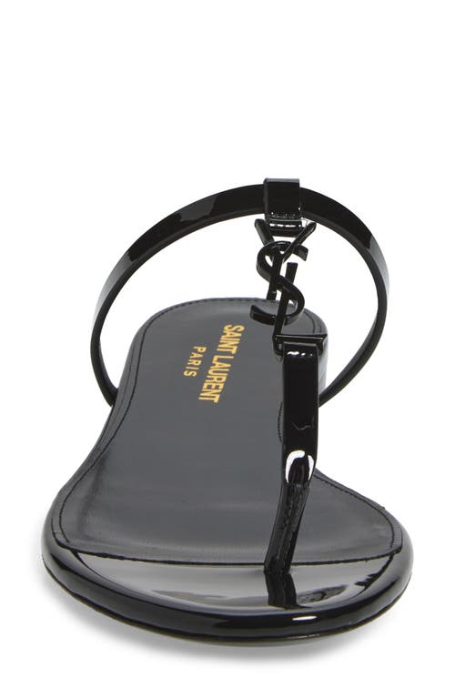 SAINT LAURENT SAINT LAURENT CASSANDRA YSL LOGO T-STRAP SANDAL 