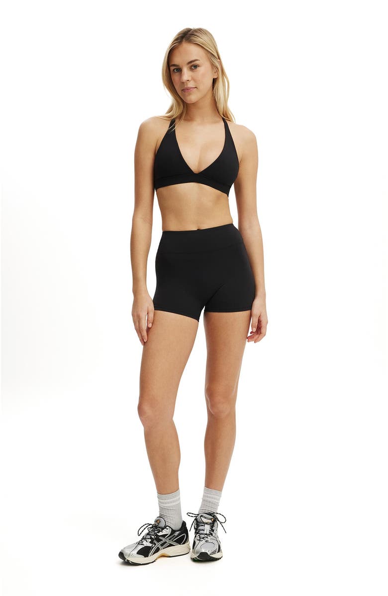 COTTON ON BODY Women's Active Ultra Luxe Invisible Scrunch V Shortie Short, Main, color, Black