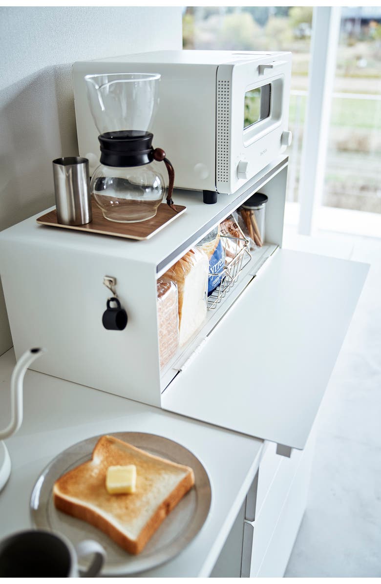 Yamazaki Wide Bread Box, Alternate, color, White