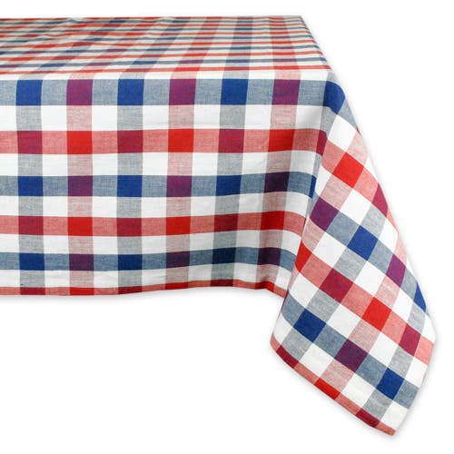 Dii Cotton Check Tablecloth In Multi