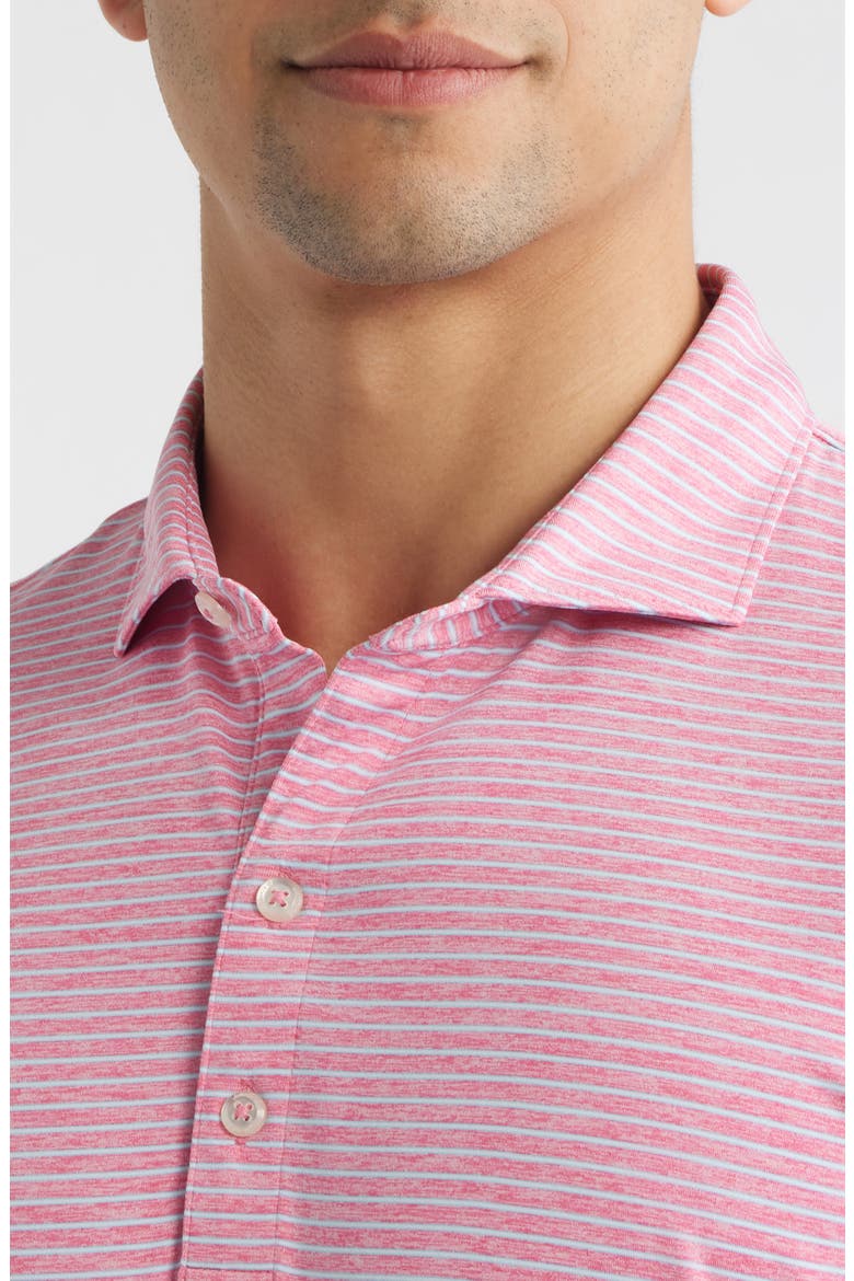 Michael Stripe Performance Golf Polo, Alternate, color, PUNCH