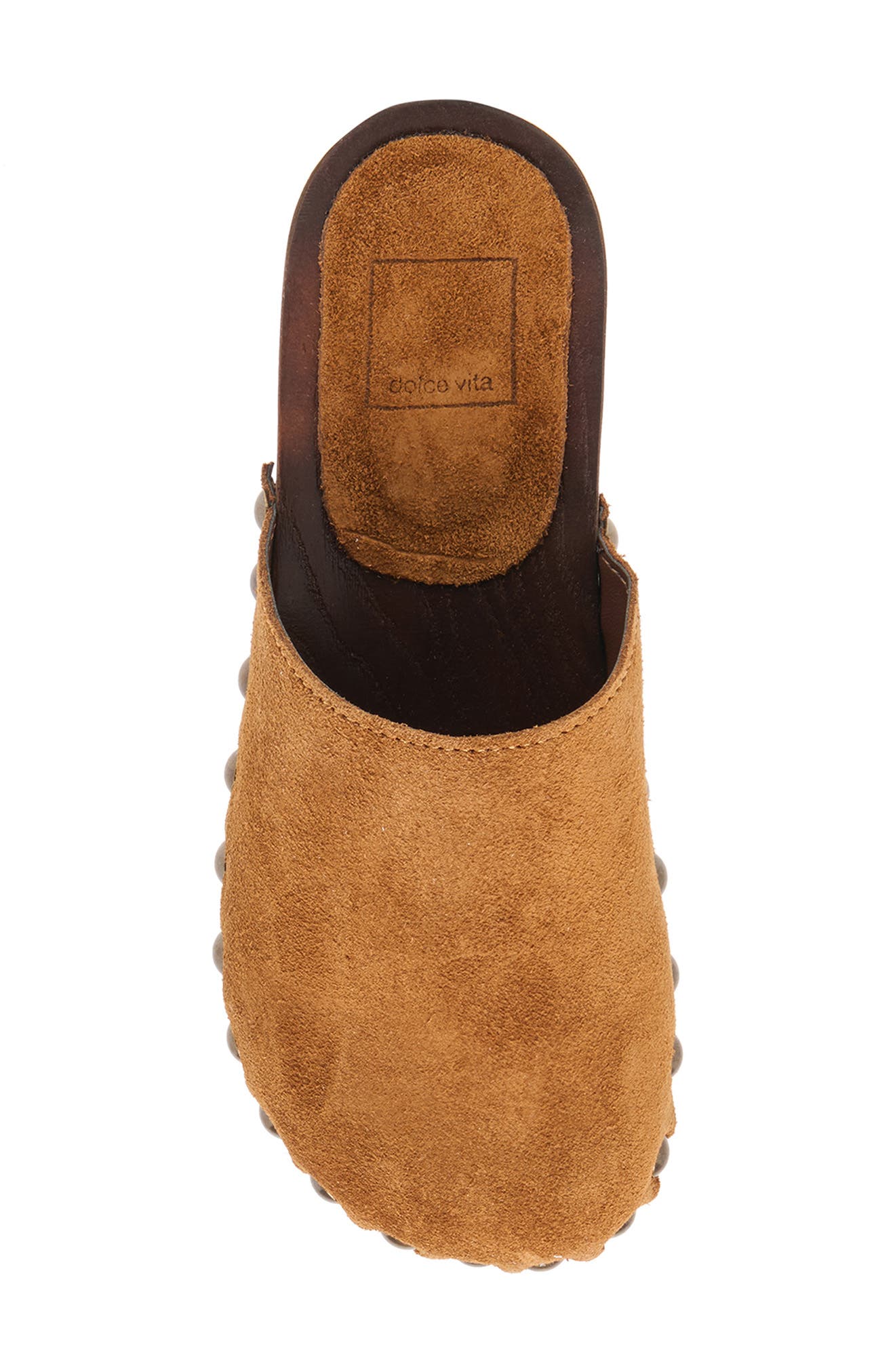 Dolce Vita Alanis Studded Mule, Alternate, color, Chestnut Suede