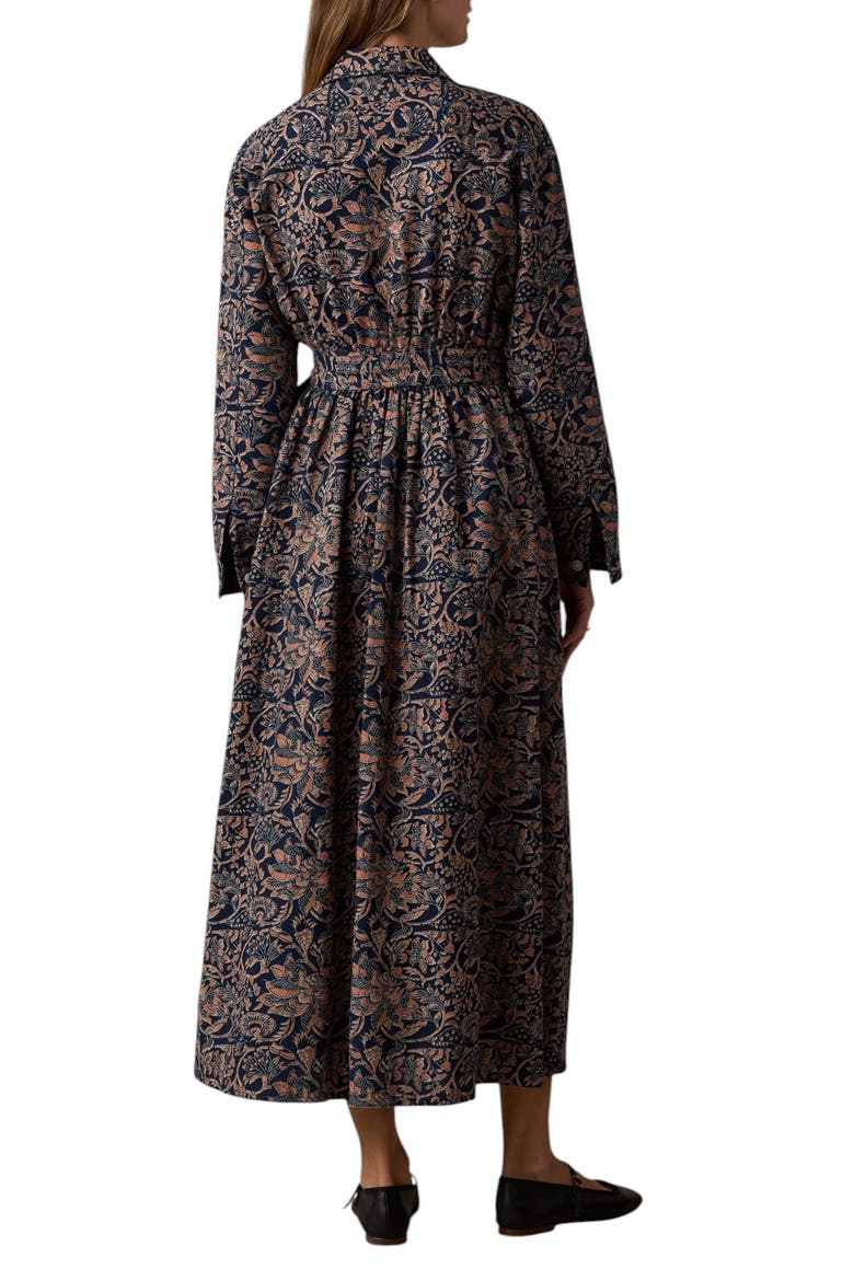 Abby Organic Cotton & Linen Maxi Wrap Dress, Alternate, color, SHADOWED GARDEN