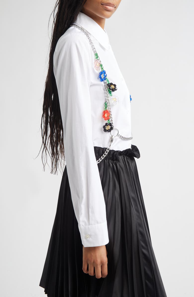 Noir Kei Ninomiya Beaded Chain Harness, Alternate, color, Silver Multi