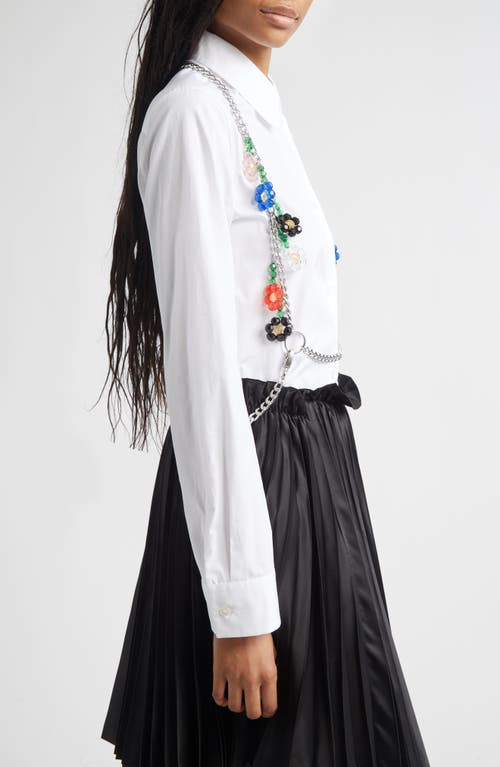 Noir Kei Ninomiya Beaded Chain Harness In Metallic