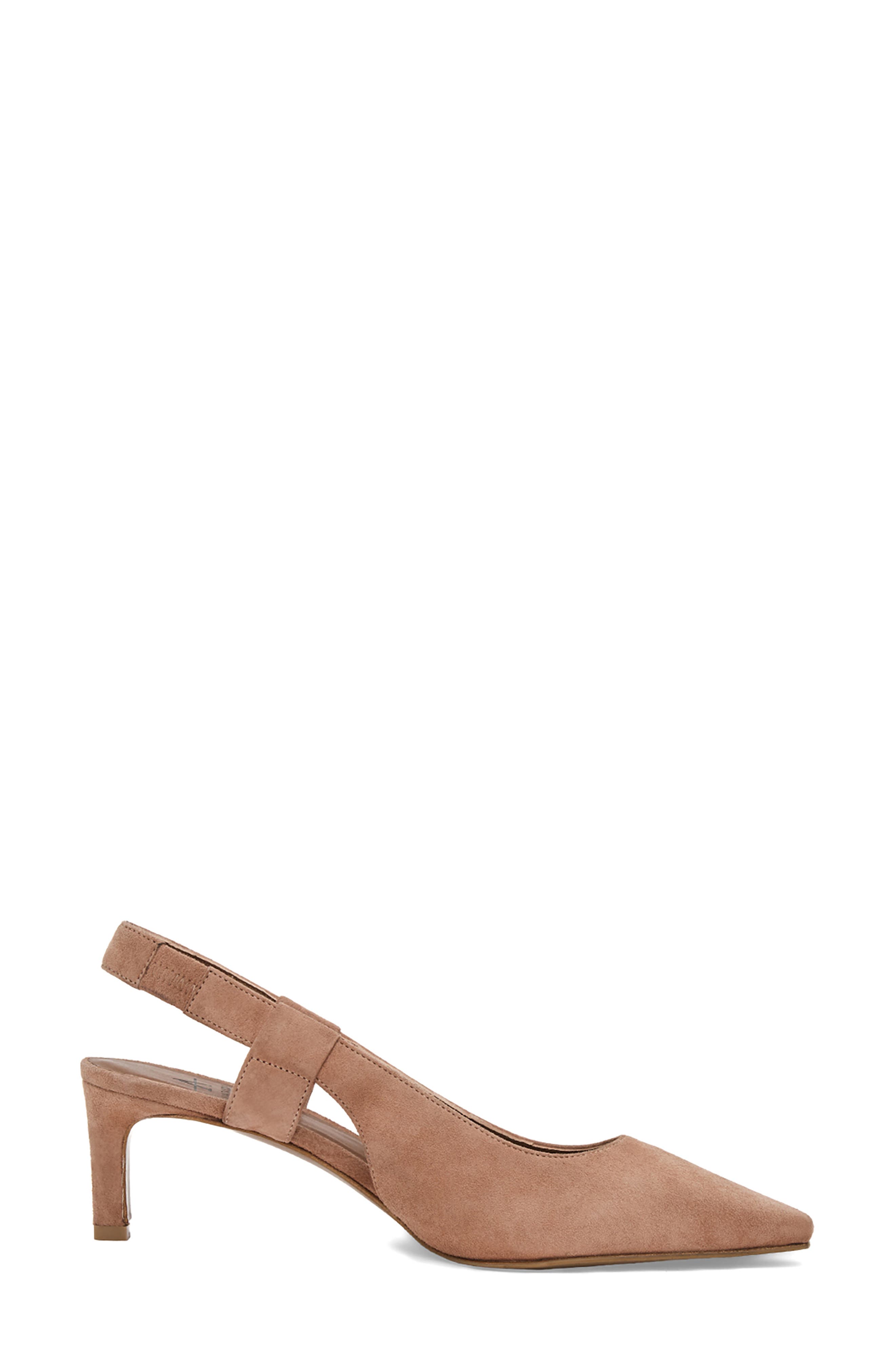 Charm Kitten Heel Waterproof Slingback Pump, Alternate, color, CLAY SUEDE