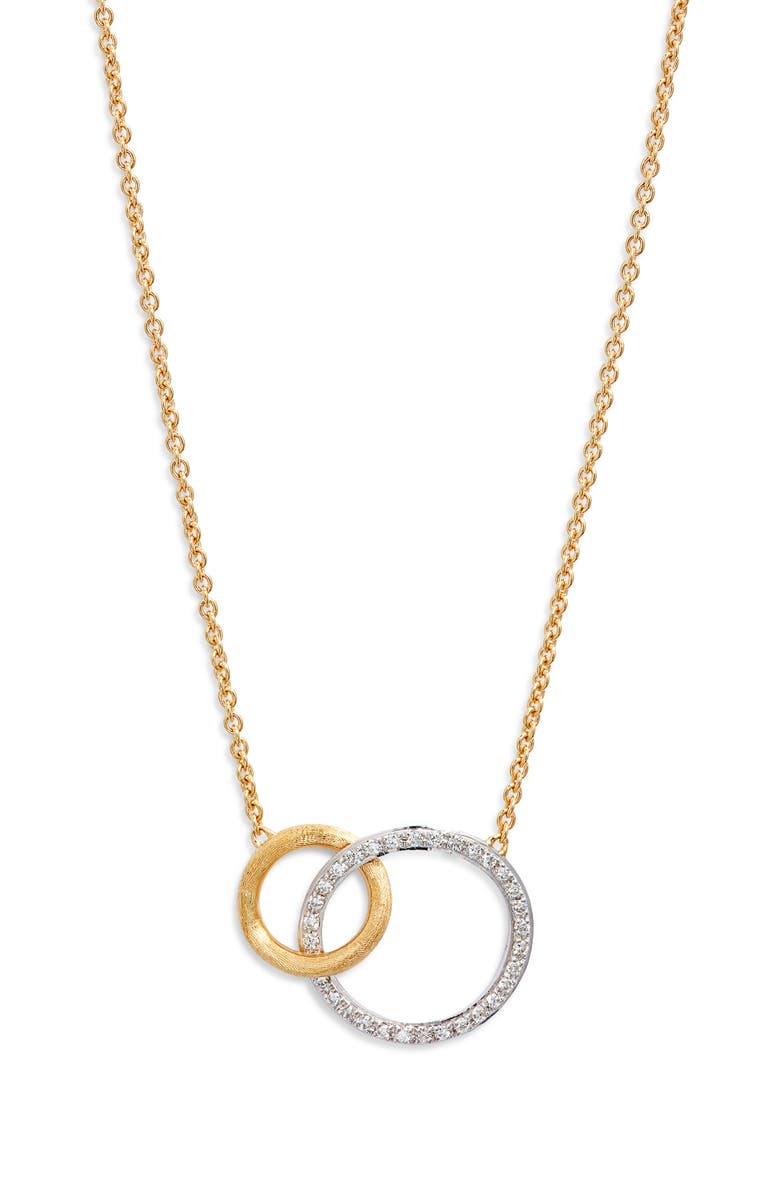 Marco Bicego Jaipur Diamond Pavé Link Pendant Necklace, Main, color,