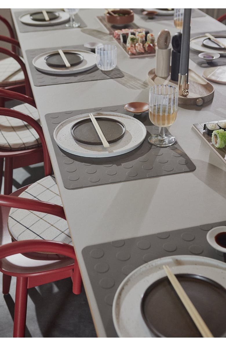 OYOY Inka Dinner Plate - Set of 2, Alternate, color, White / Light Brown