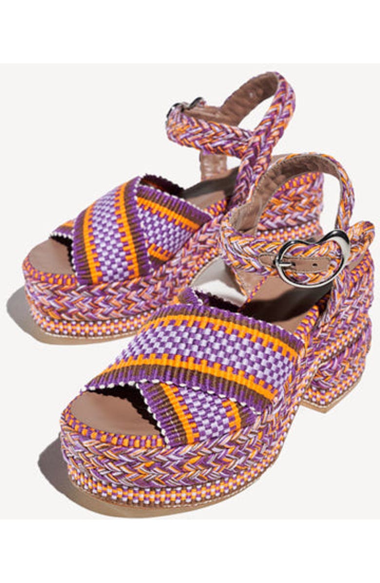 Amambaih Gala High platform sandals, Alternate, color, Orange