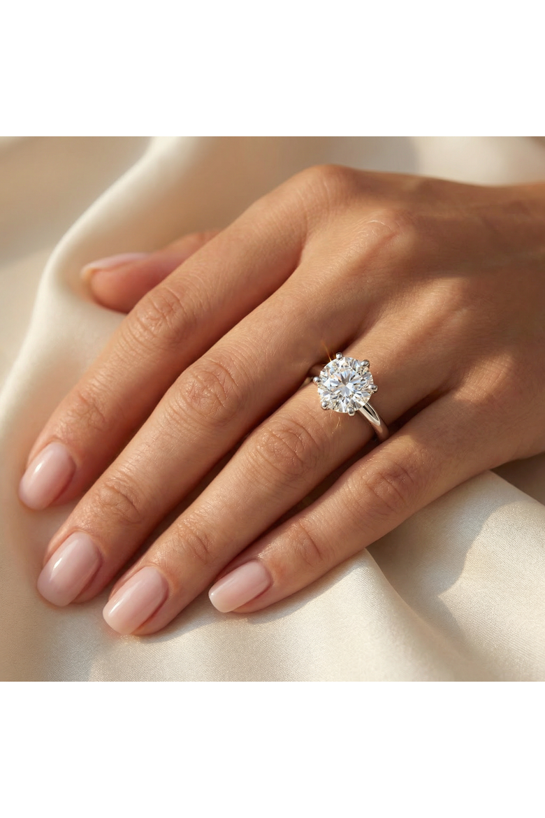 2 1/2 Carat Certified Diamond Solitaire Engagement Ring 14k Gold Lab Grown, Alternate, color, 14k Yellow Gold