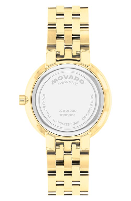Movado Women's Museum Classic Swiss Quartz Yellow Pvd Watch, 29.5mm In White