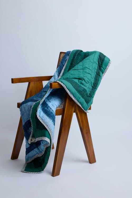 Cqc La High Tide Baby Quilt In Blue